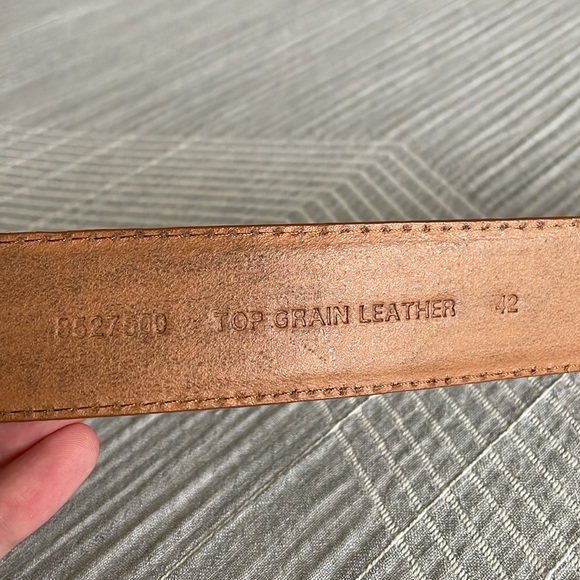 Roper Ostrich Print Top Grain Leather Western Belt Men’s 42 Brown Cowboy Buckle - Picture 3 of 9